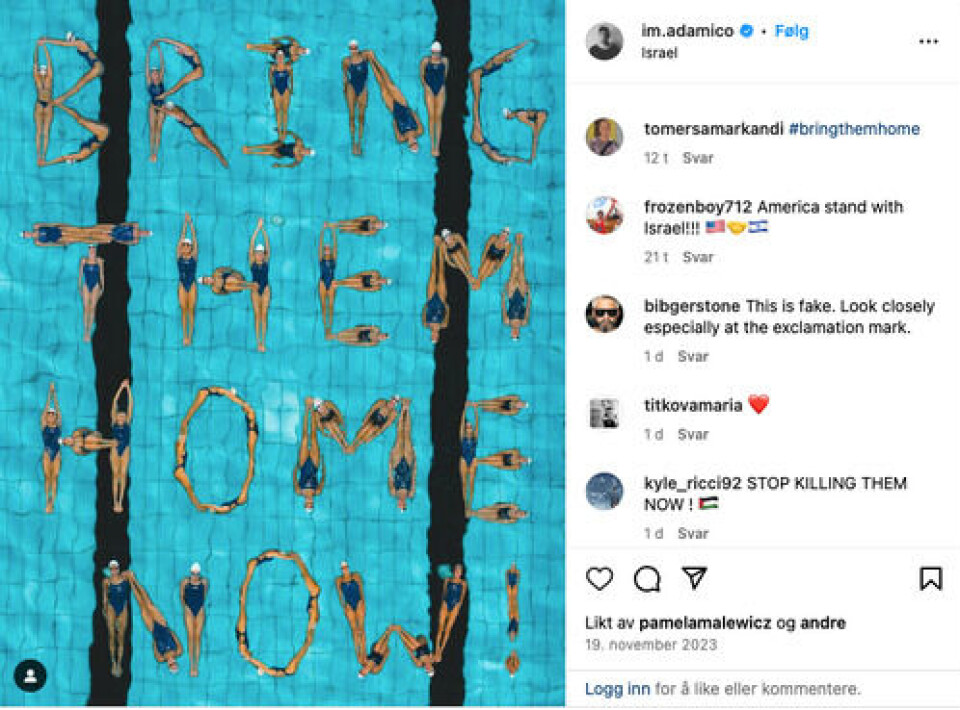 Originalbildet kommer fra fotografen Adam Spiegel, her publisert på hans Instagramprofil. Foto: Skjermdump Instagram