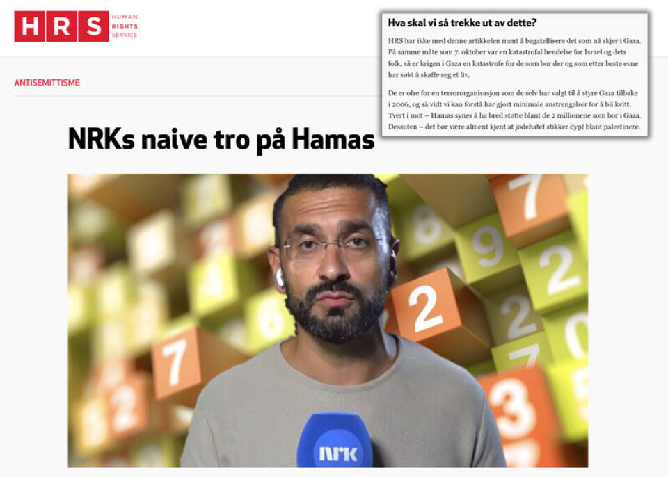 Faksimile: Human Rights Service, 16. mai 2024.