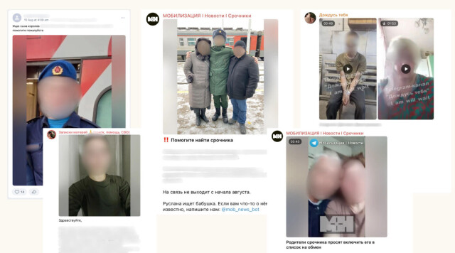 Mødre til russiske soldater etterlyser sønnene sine og deler informasjon på sosiale medier. Skjermdump: Telegram og VK. hovedbilde