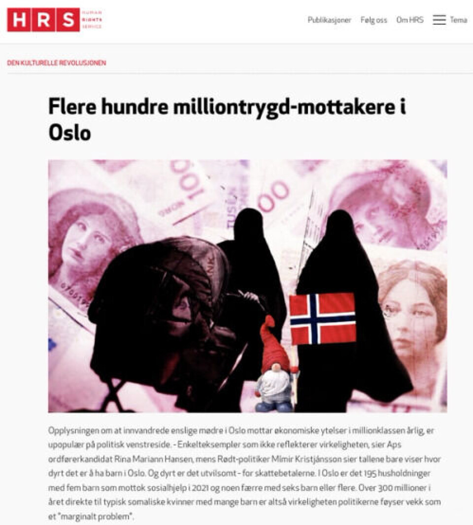 Slik presenterte Rights.no saken i en av sine artikler. Faksimile: Rights.no, 8. mai 2023