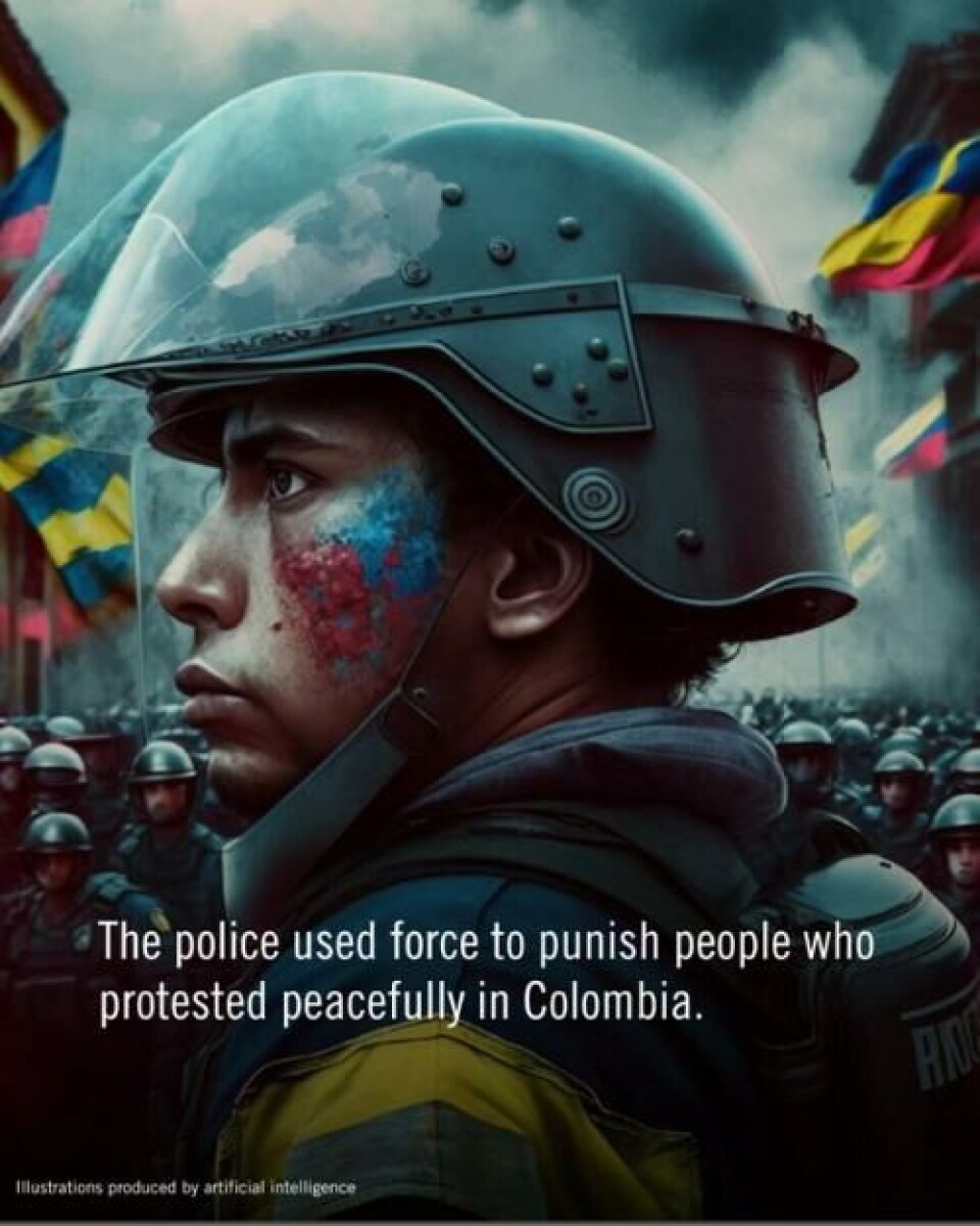 Ett av bildene Amnesty Norge brukte for å omtale demonstrasjonene. Amnesty Norge