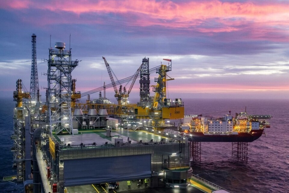 Slik kan det snart se ut på Rosebank. Bildet ble tatt da oljefeltet Johan Sverdrup, det tredje største oljefeltet på norsk sokkel, åpnet. Foto: Carina Johansen / NTB