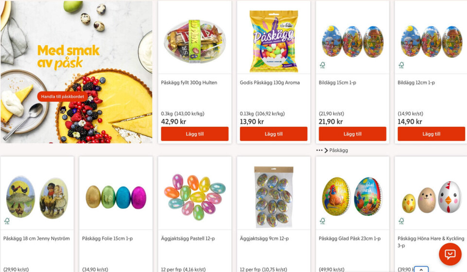 Nei, svenske ICA har ikke sluttet å kalle påskeegg for påskeegg