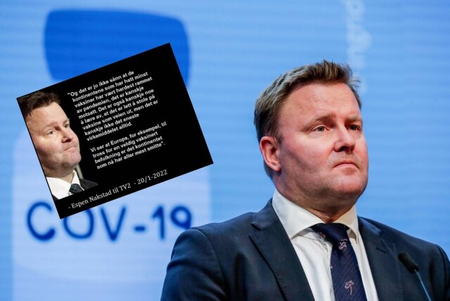 Assisterende helsedirektør Espen Rostrup Nakstad ble intervjuet av TV 2 19. januar. Nå brukes deler av det han sa som argumentasjon mot vaksinering. Foto: Berit Roald / NTB og skjermbilde / Facebook. hovedbilde