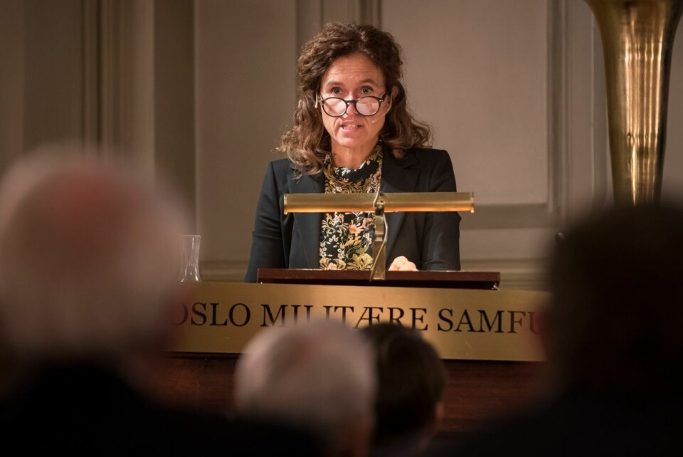 NUPI-forsker Julie Wilhelmsen mener Putin bruker negative karakteristikker og dehumanisering av de ukrainske styresmaktene for å høste støtte i egen befolkning. Foto: Heiko Junge / NTB.