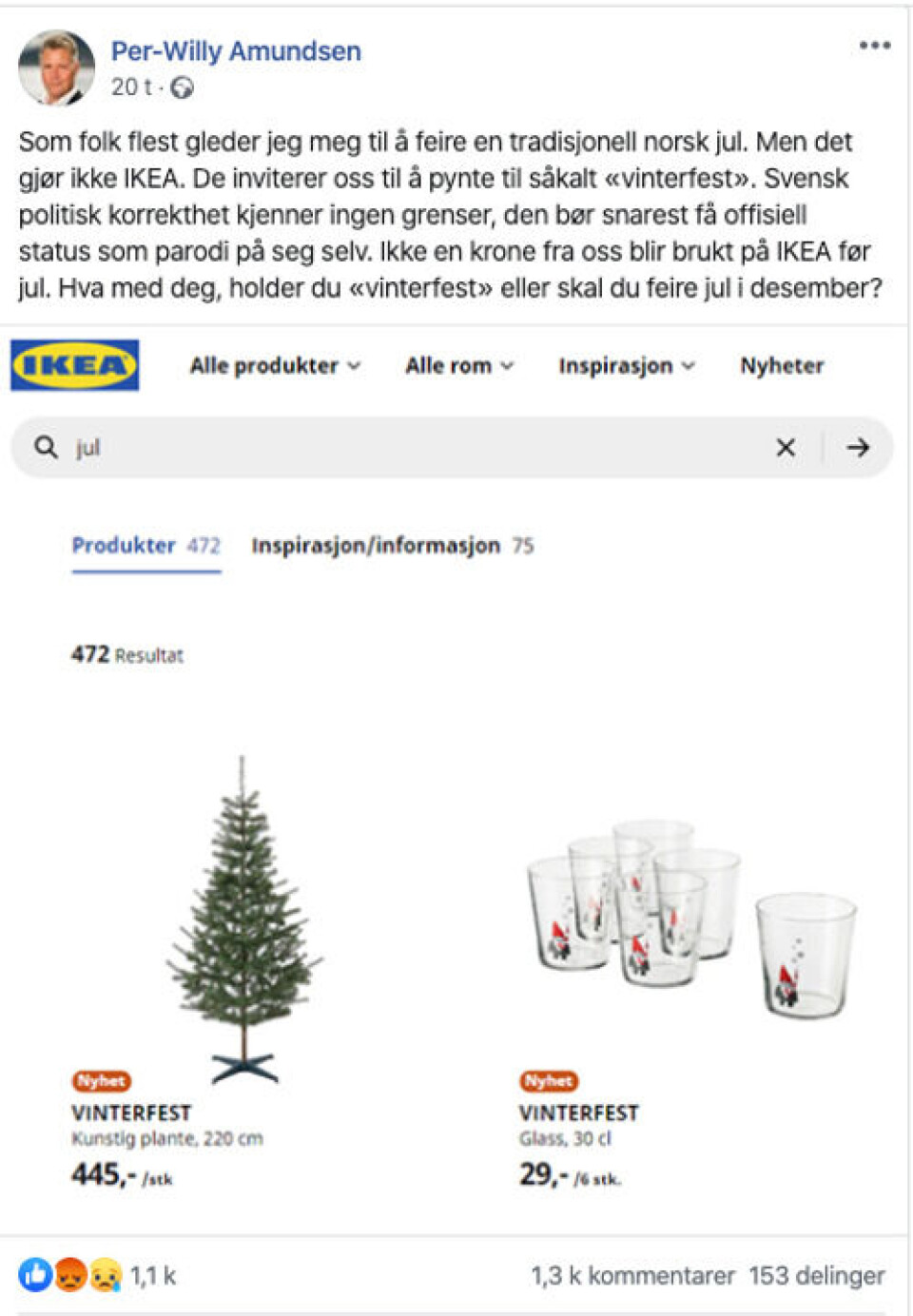 Foto: Skjermdump / Facebook