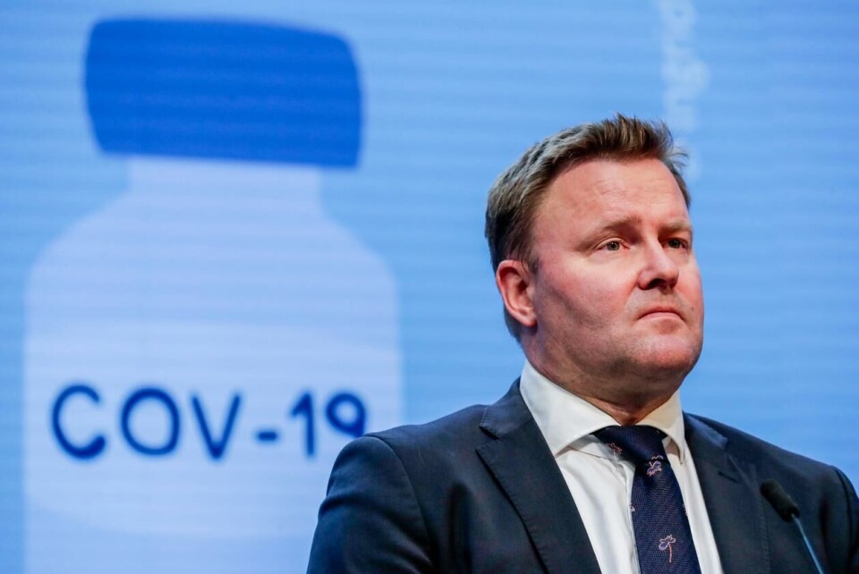 Espen Rostrup Nakstad, assisterende direktør i Helsedirektoratet, på én av mange pressekonferanser om koronasituasjonen. Foto: Berit Roald / NTB.