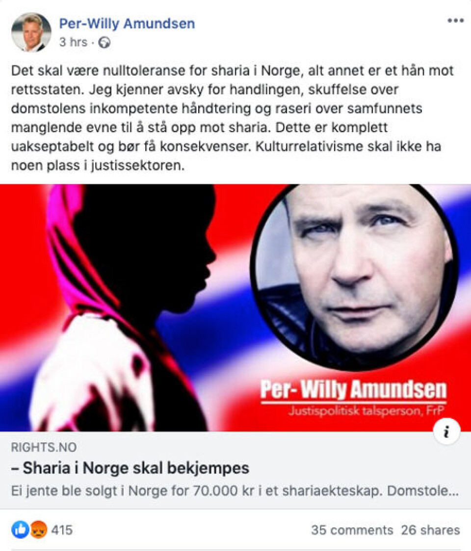 Foto: Skjermdump / Facebook