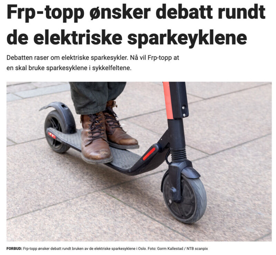 Skjermbilde fra Dagbladet.no.