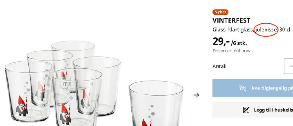 Foto: Skjermdump / Ikea.no