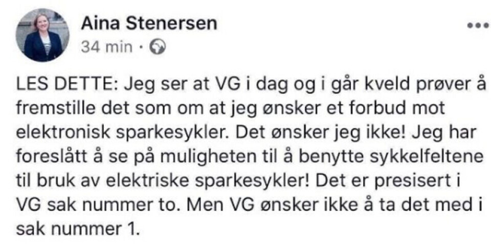 Skjermdump fra Facebook/Nettavisen