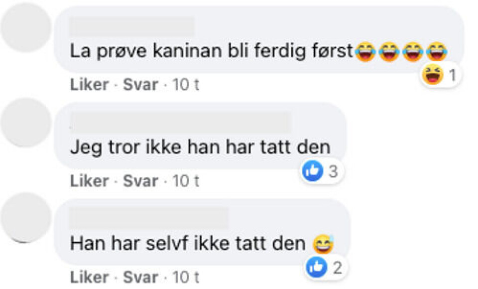Skjermbilde: Facebook.