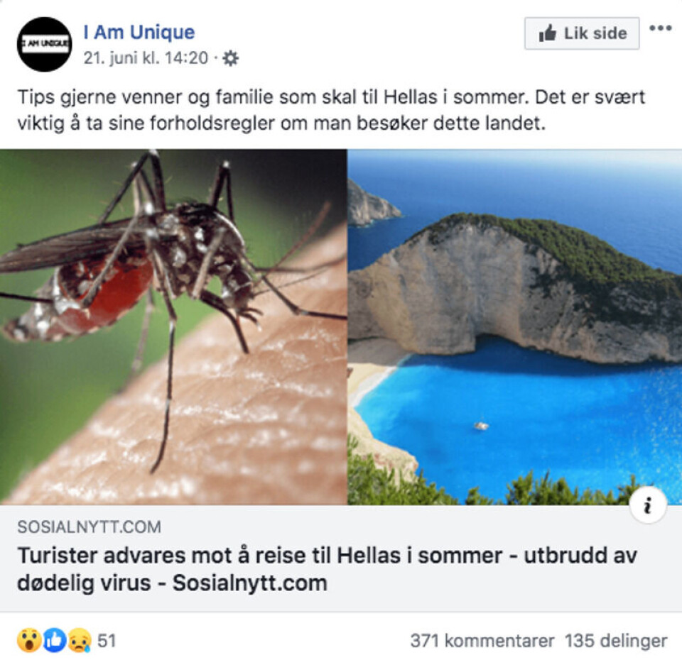 Foto: Skjermdump / Facebook