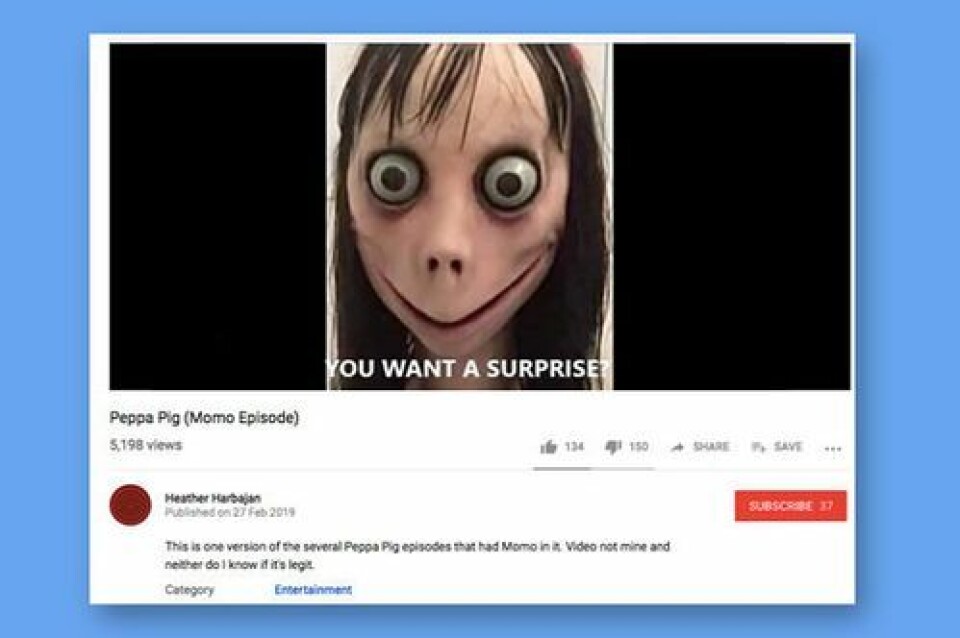 Momo er en viral bløff