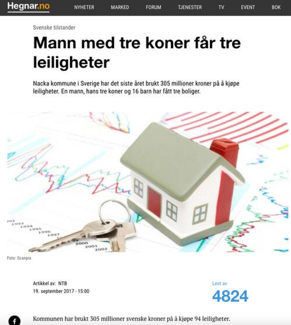 Foto: Skjermdump/Hegnar.no.