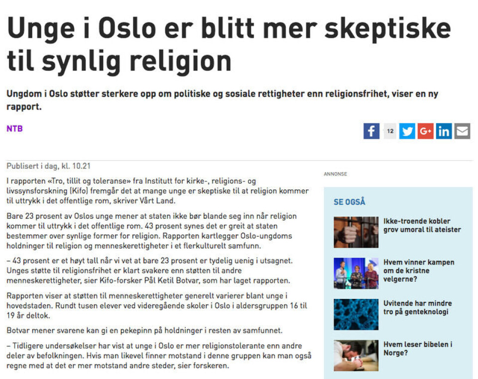 Foto: Skjermdump / Forskning.no