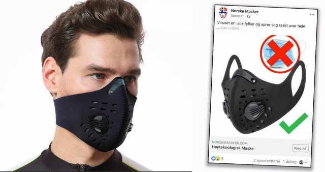 Skjermbilder fra norskemasker.com og Facebook. hovedbilde