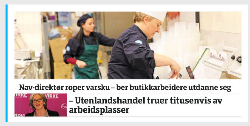 Slik så saken ut på forsiden til NRK.no onsdag formiddag. Foto: Skjermdump / NRK.no Slik så saken ut på forsiden til NRK.no onsdag formiddag.