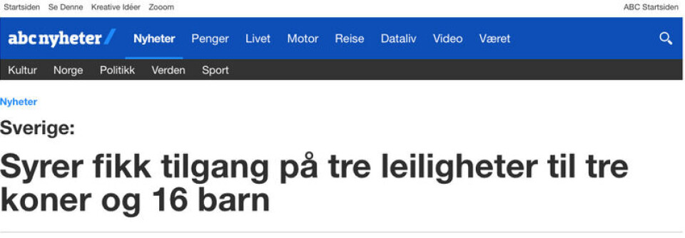 Foto: Skjermdump/ABC Nyheter.