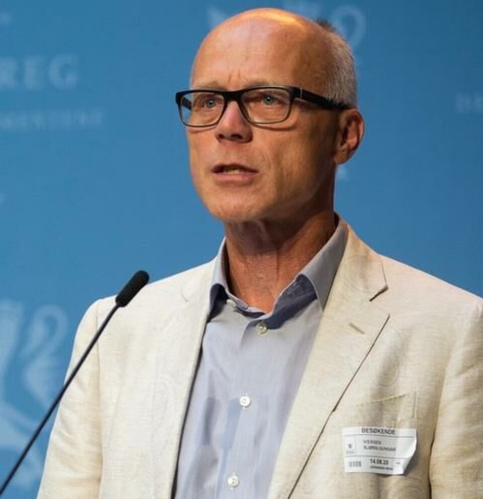 Bjørn G. Iversen i FHI har jobbet med å samle info og lage anbefalinger om munnbind. (foto: Trond Reidar Teigen / NTB) Bjørn G. Iversen i FHI har jobbet med å samle info og lage anbefalinger om munnbind.