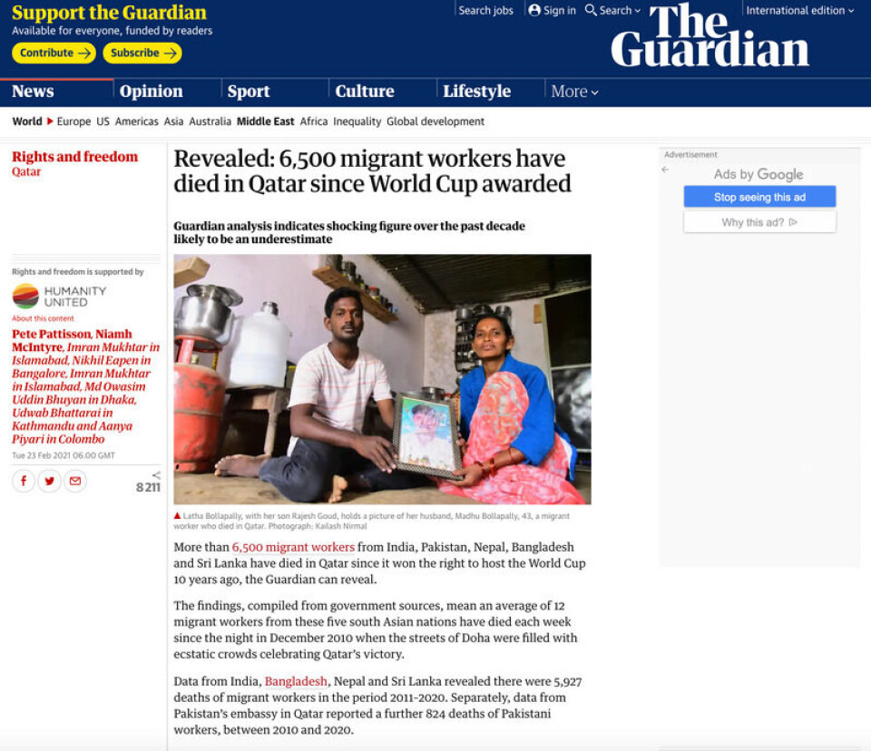 Faksimile: The Guardian