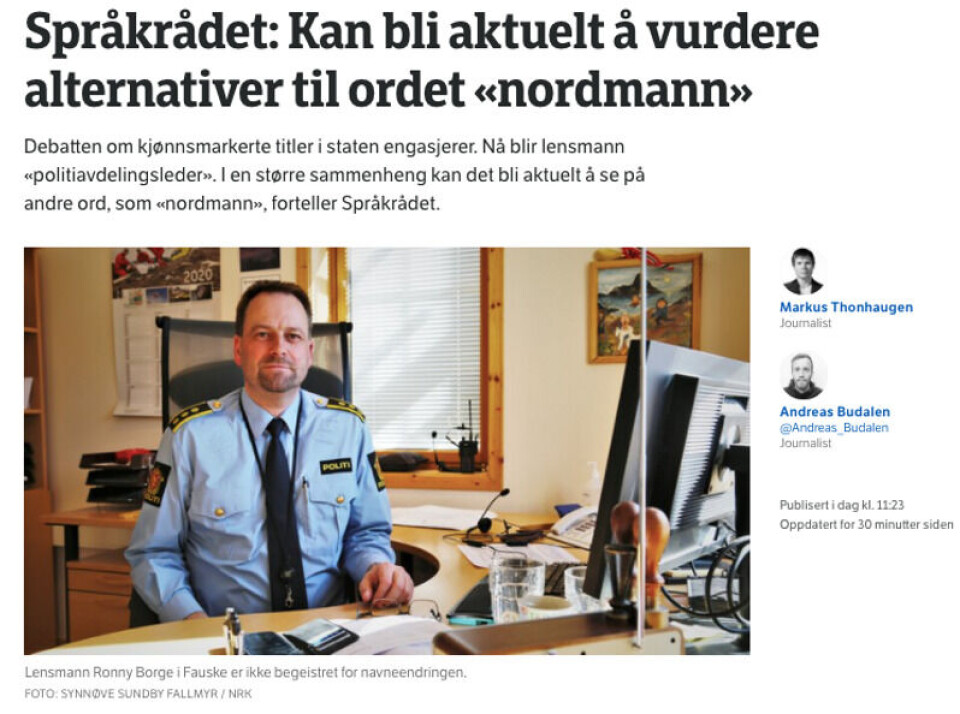 Heller ikke den andre tittelen NRK prøvde seg på, var det dekning for. Skjermbilde fra web.archive.org. Heller ikke den andre tittelen NRK prøvde seg på, var det dekning for.