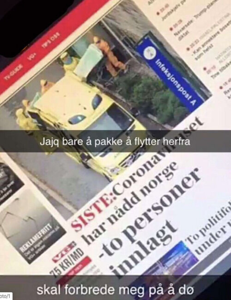 Skjermbilde fra Twitter.