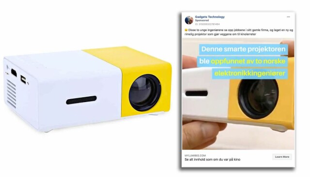 Nei, denne smarte projektoren ble ikke oppfunnet av norske ingeniører hovedbilde