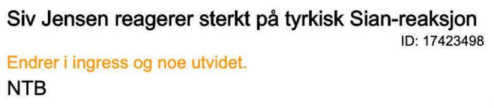 Skjermdump: NTB
