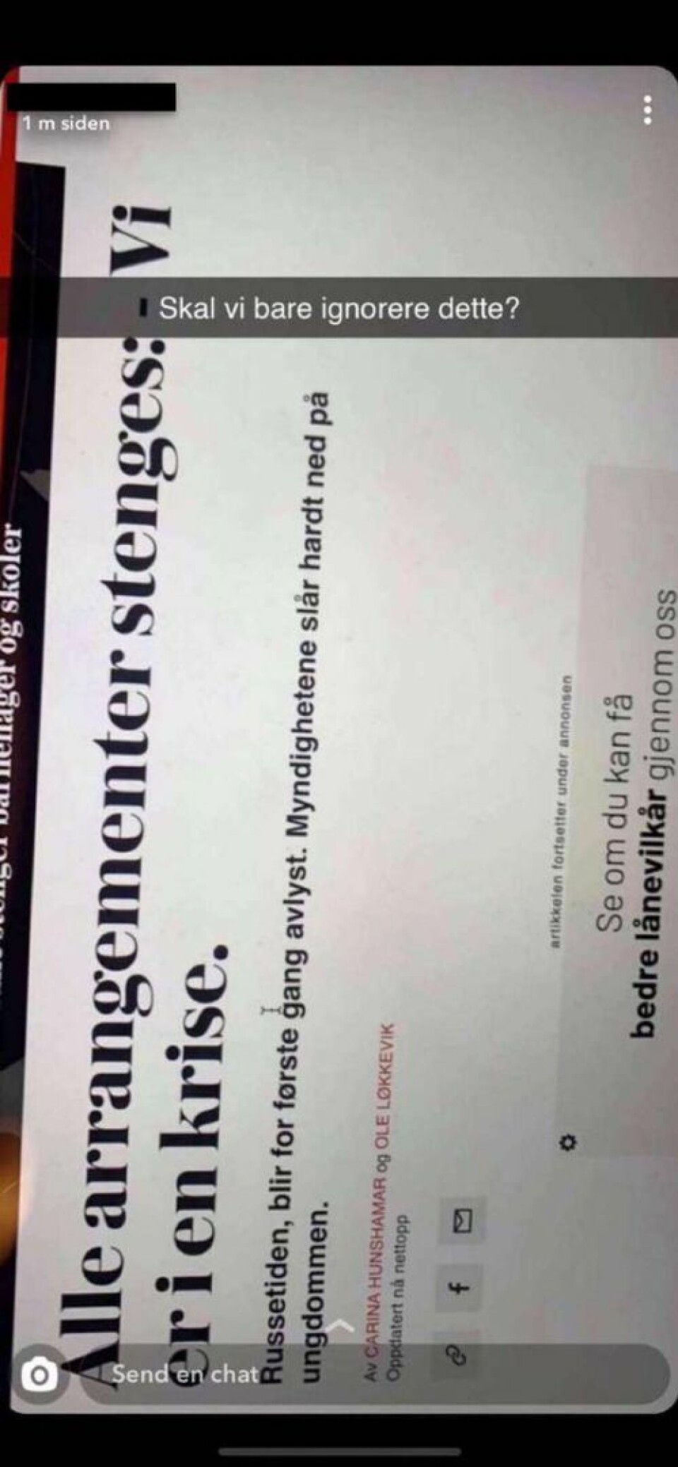 Skjermbilde: Snapchat