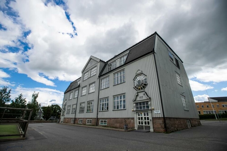 Én av skolene der det ble påvist smitte i slutten av juni. Foto: Trond Reidar Teigen / NTB Scanpix Én av skolene der det ble påvist smitte i slutten av juni.