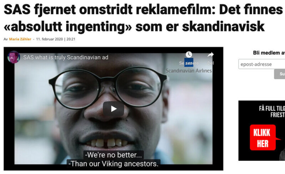 Skjermbilde fra Resett.no.