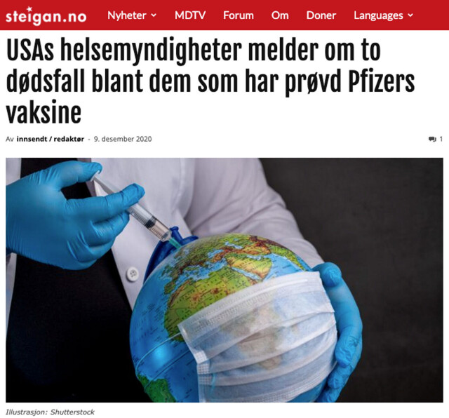 Skjermbilde fra Steigan.no. hovedbilde
