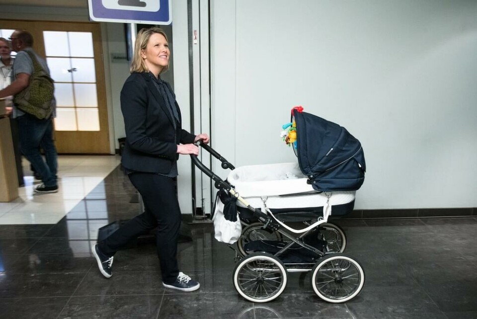Sylvi Listhaug var i fødselspermisjon i 2017. Da tok Per Sandberg over som justisminister. Foto: Audun Braastad / NTB Scanpix Sylvi Listhaug var i fødselspermisjon i 2017. Da tok Per Sandberg over som justisminister.