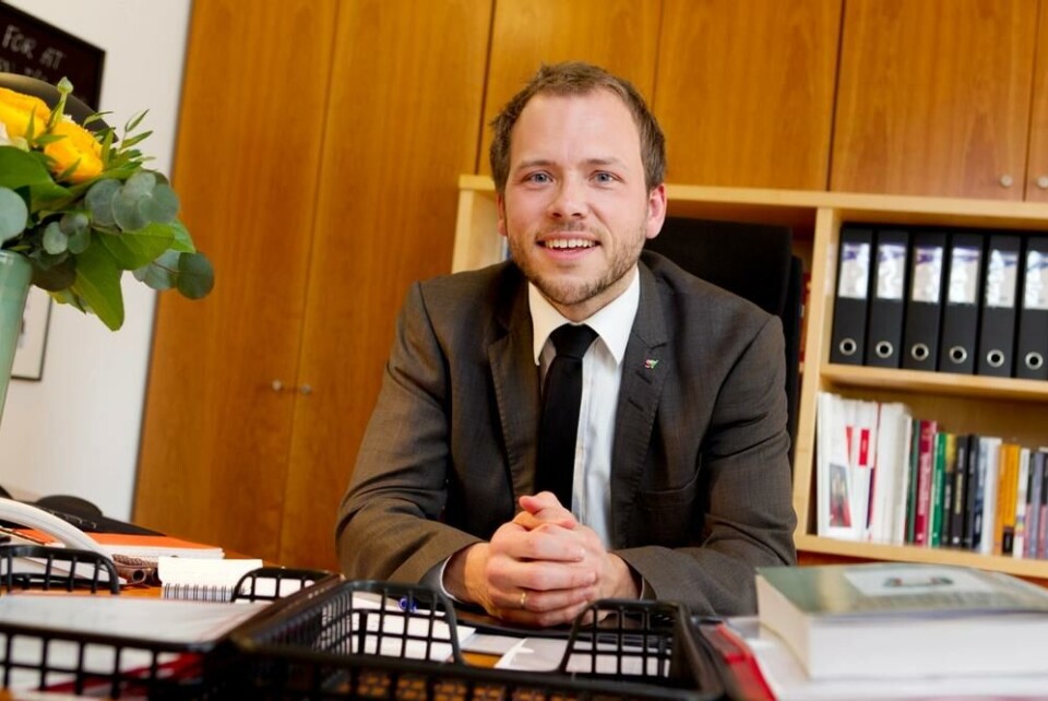 I mars 2011 kom Audun Lysbakken tilbake fra pappaperm. Den gangen var han barne-, likestillings- og inkluderingsminister. Foto: Håkon Mosvold Larsen / NTB Scanpix I mars 2011 kom Audun Lysbakken tilbake fra pappaperm. Den gangen var han barne-, likestillings- og inkluderingsminister.