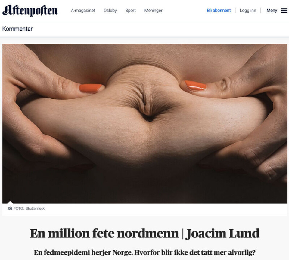 Skjermbilde fra Aftenposten.