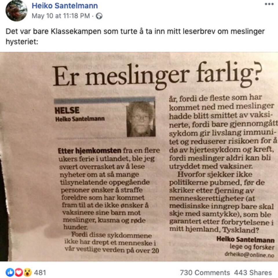 Foto: Skjermbilde/Facebook