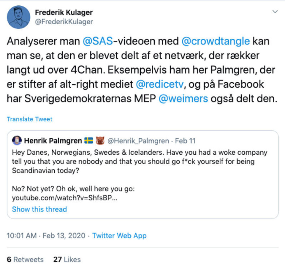 Foto: Skjermdump / Twitter