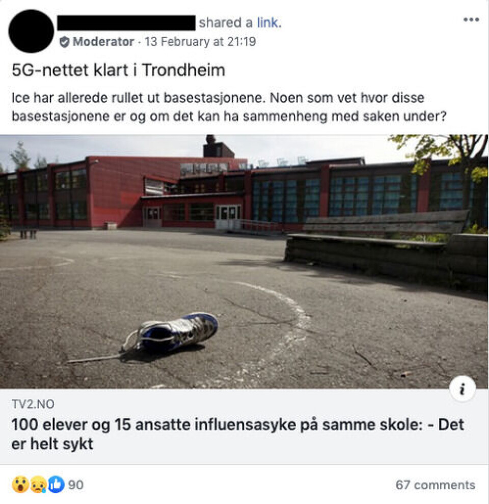 Skjermbilde fra Facebook-gruppen «Nei til smartmeter med mer».