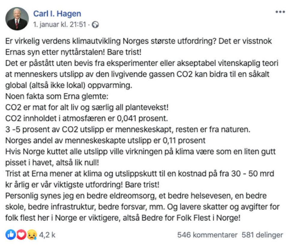 Skjermdump: Facebook