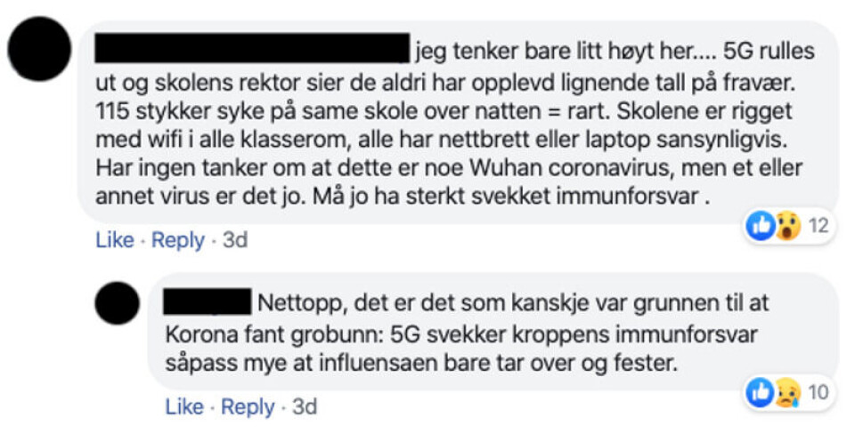 Skjermbilde fra Facebook-gruppen «Nei til smartmeter med mer».