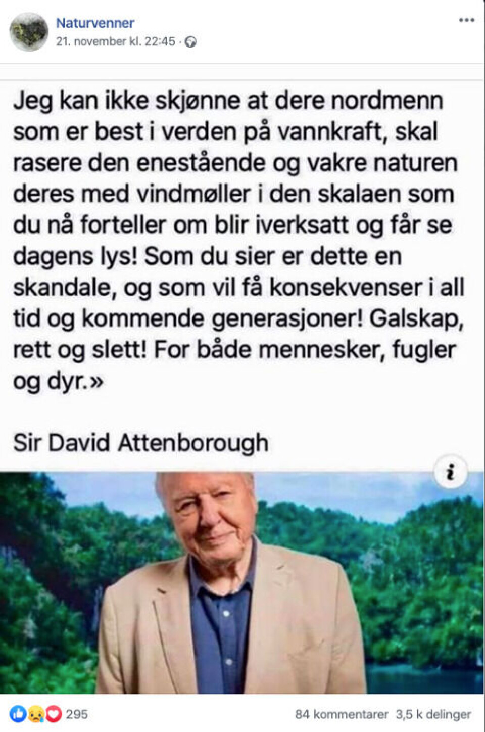Foto: Skjermdump / Facebook