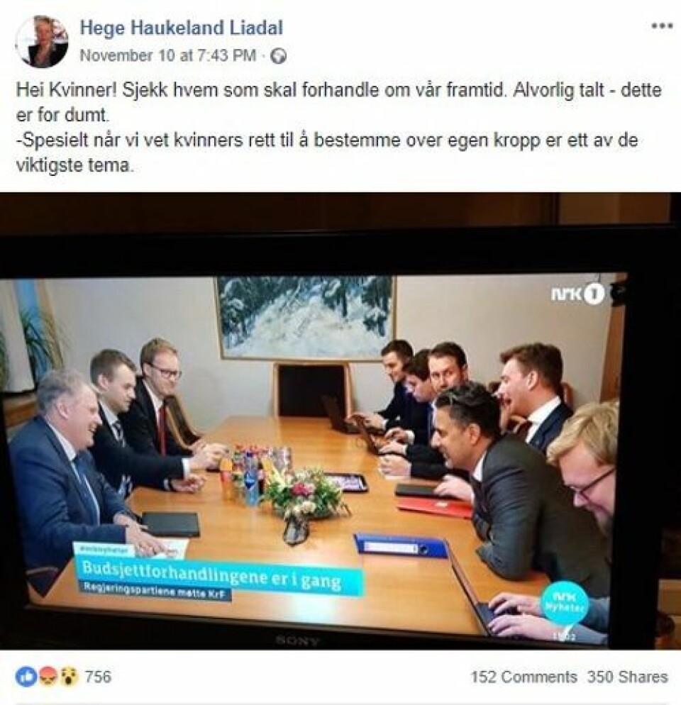 Foto: Skjermdump/Facebook