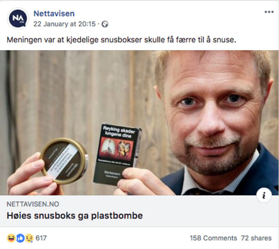 Foto: Skjermdump / Facebook