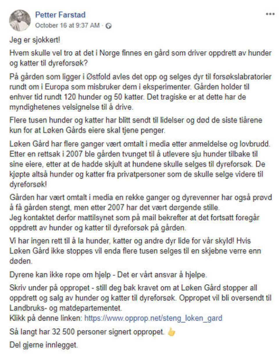Foto: Skjermdump / Facebook