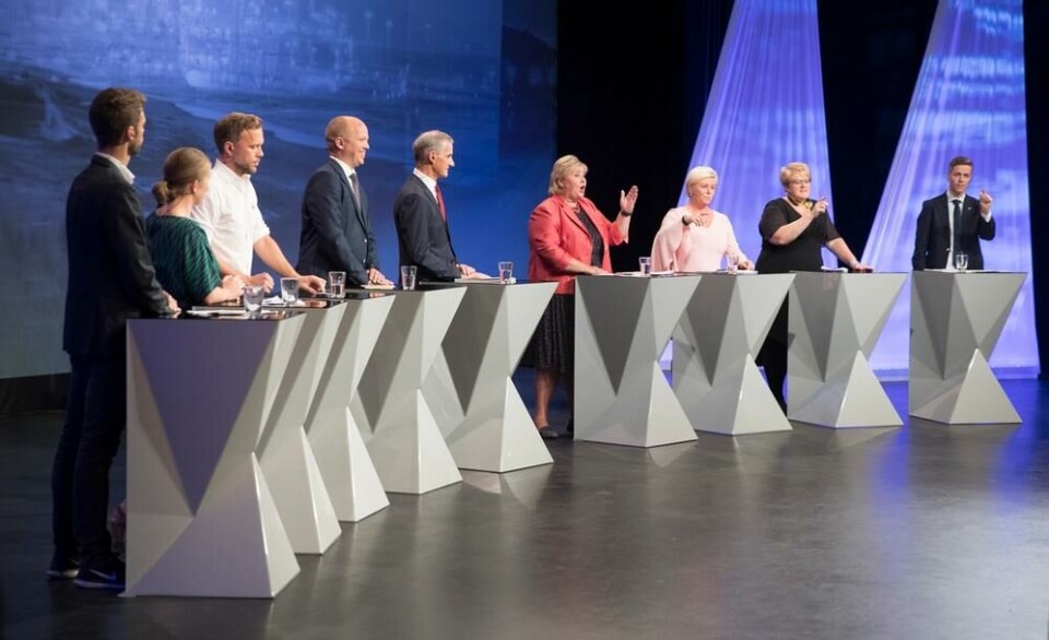 Objektsikring var et tema under partilederdebatten i Arendal. Foto: Terje Pedersen / NTB scanpix. Objektsikring var et tema under partilederdebatten i Arendal.