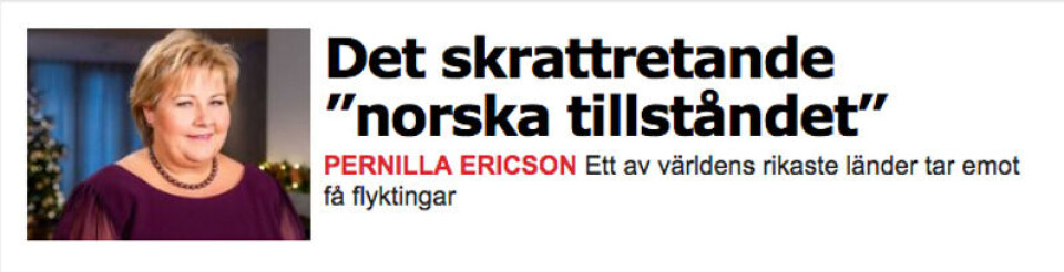 Foto: Skjermdump / Aftonbladet
