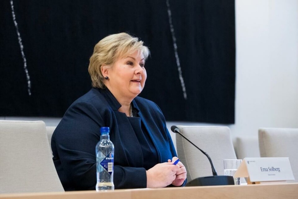 Statsminister Erna Solberg (H) skal delta på høringen om objektsikring. Foto: Håkon Mosvold Larsen / NTB scanpix. Statsminister Erna Solberg (H) skal delta på høringen om objektsikring.