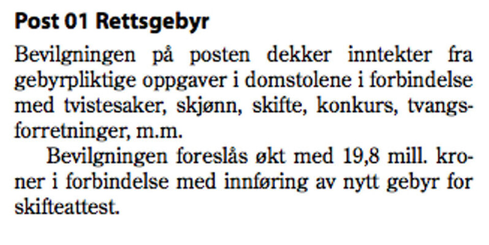 Foto: Skjermdump/budsjettforslaget til Justis- og beredskapsdepartementet 2018.