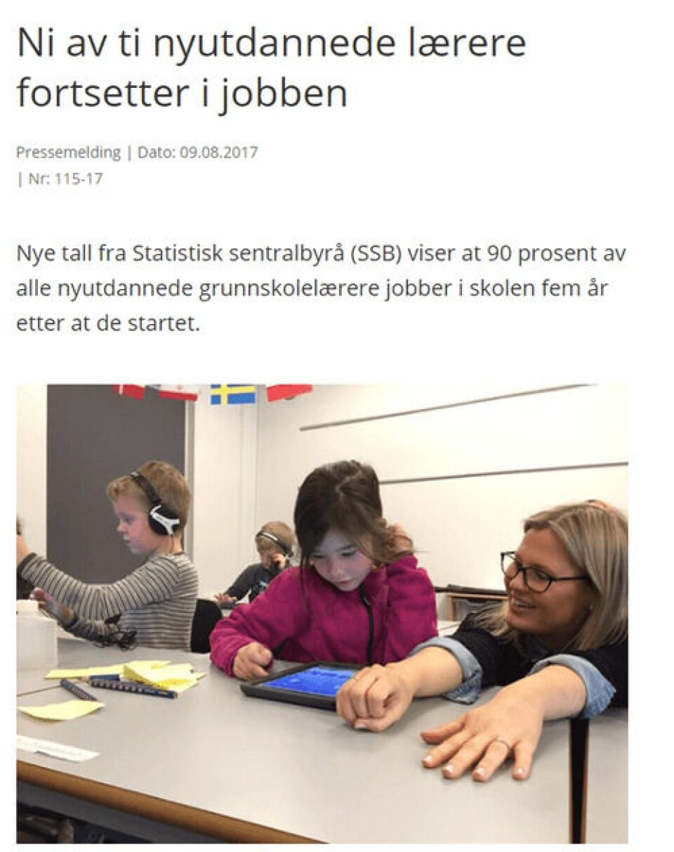 Pressemeldingen fra Kunnskapsdepartementet.